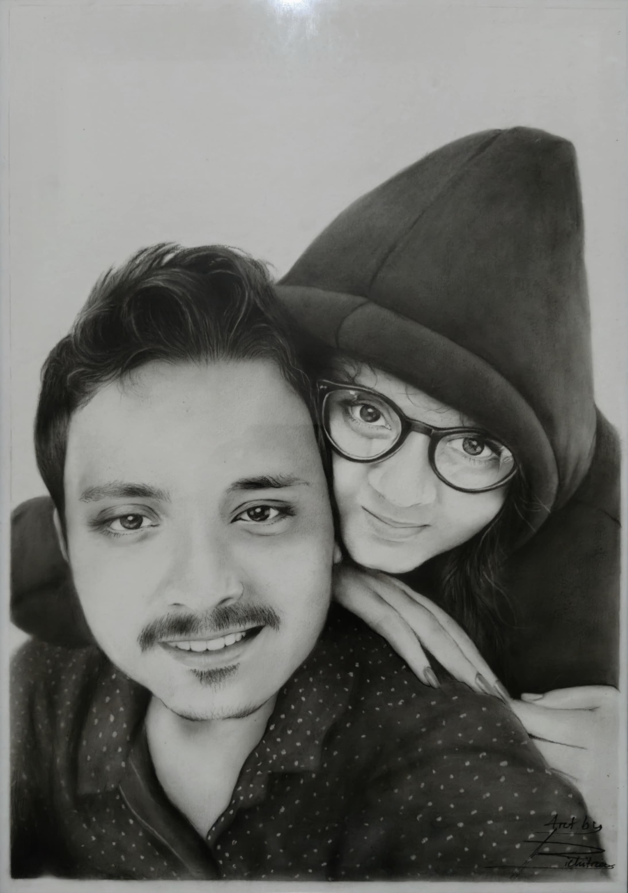 Hand-drawn Charcoal Sketch in Charcoal style