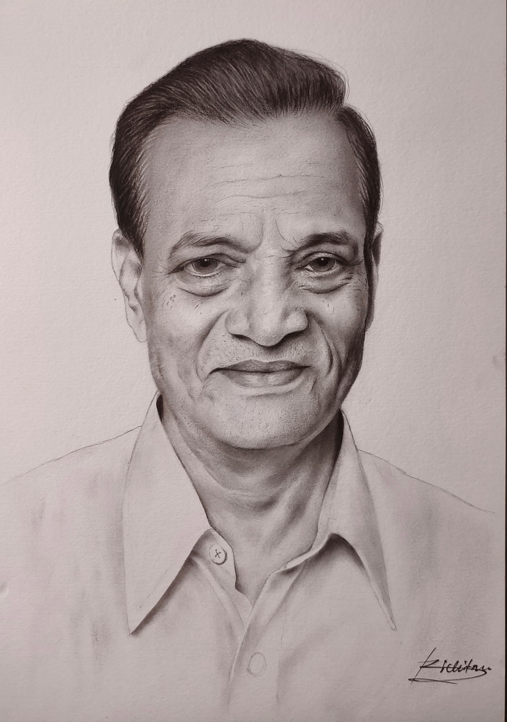 Hand-drawn Charcoal Sketch in Charcoal style